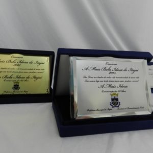 Placa de Homenagem prata com 18cm x 13cm - Image 3