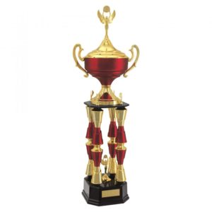 Troféu Vitória com 114cm dourado e vermelho