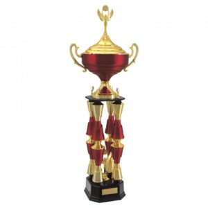 Troféu Vitória com 129cm dourado e vermelho