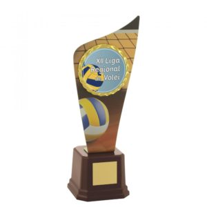 Troféu Plate Sticker Vôlei com 33cm