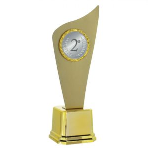 Troféu Plate Vencedor dourado com 40cm