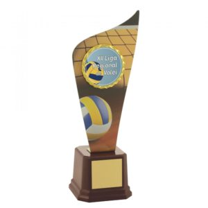 Troféu Plate Sticker Vôlei com 40cm