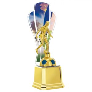 Troféu de Futebol em acrílico com 41cm