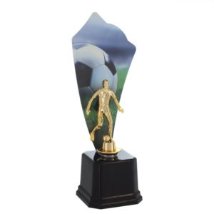 Troféu Plate Sticker de Futebol com 32cm