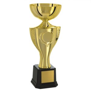 Taça aberta dourada com 40cm