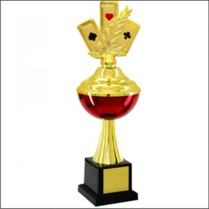 Troféu de Baralho com 34cm