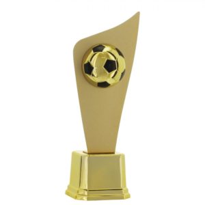 Troféu Plate de Futebol dourado com 33cm