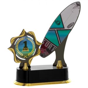 Troféu de Surf em acrílico com 30cm (Lançamento 2019)