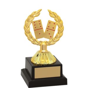 Troféu de Dominó com 18cm