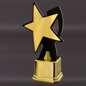 Troféu de Estrela em acrílico com 21cm