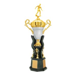 Troféu de Futebol dourado e prata com 140cm