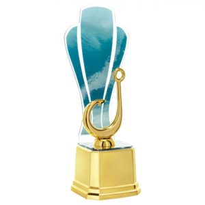 Troféu de Pesca em acrílico com 35cm (Lançamento 2019)