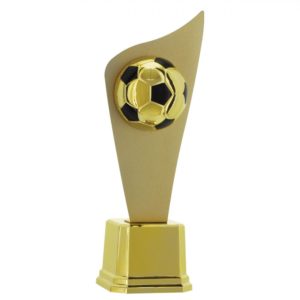 Troféu Plate de Futebol dourado com 40cm
