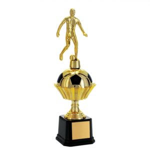 Troféu de futebol com 28cm na cor dourada
