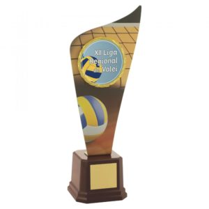 Troféu Plate Sticker Vôlei com 46cm