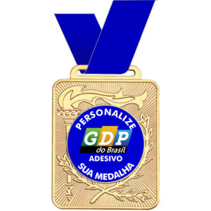 Medalha retangular com 5x6cm M50600
