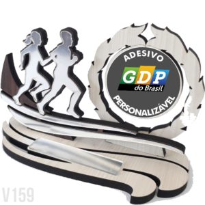 Troféu de MDF Corrida V159 com 23cm X 15cm