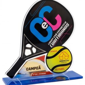 Troféu Raquete Padel Personalizado