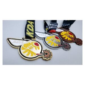 Medalha Fundida Ave Estilizada - Cores Variadas - Imagem 1