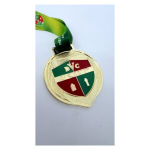 Medalha Fundida Brasão - Verde e Vermelho