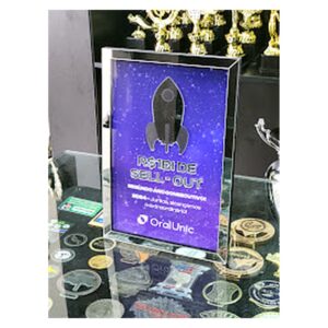 Placa Foguete Roxa Personalizada